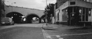 Cafe and roundabout Cafe and roundabout